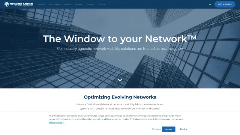 Homepage of Network Critical