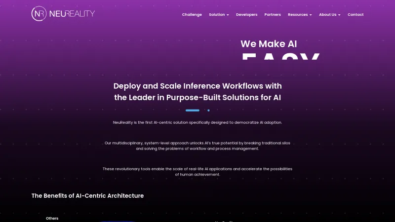 Homepage of NeuReality