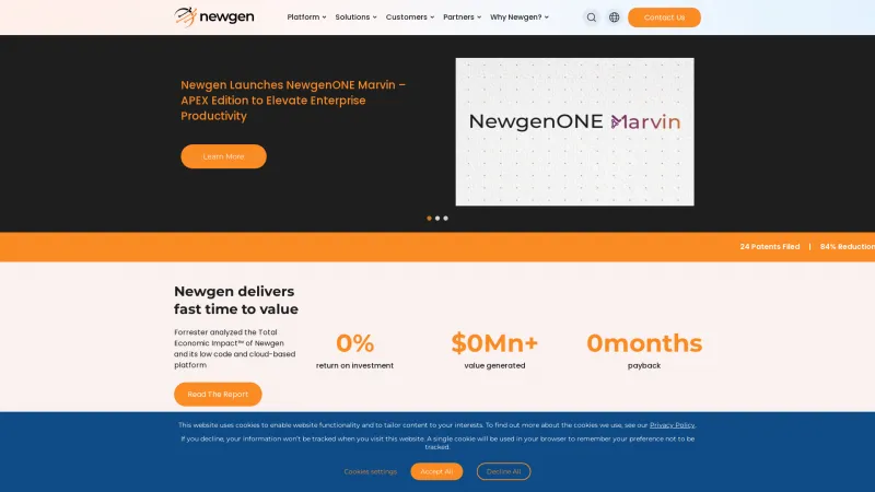 Homepage of Newgen Appeals and Grievances