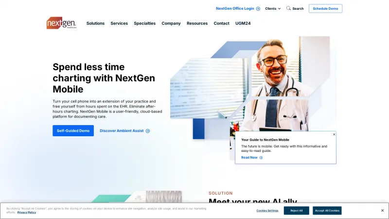 Homepage of NextGen Mobile Solutions