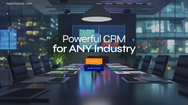 Homepage of NextMove CRM