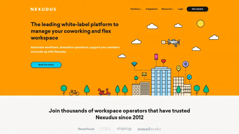 Homepage of Nexudus