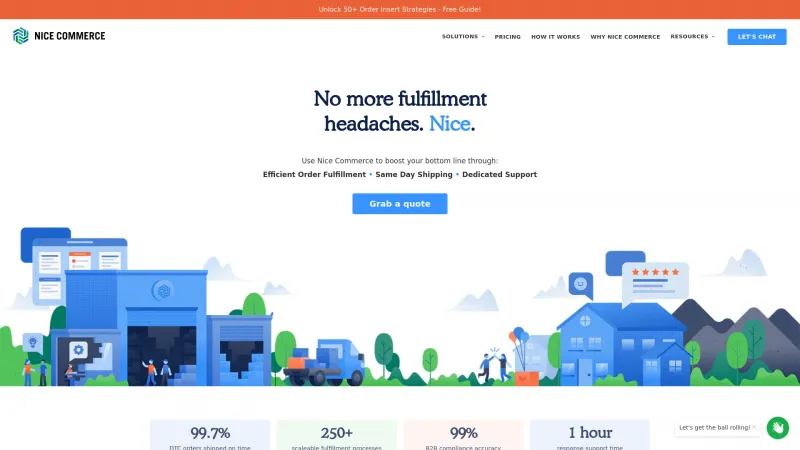 Homepage of Nice Commerce