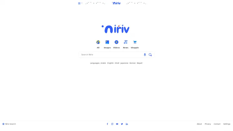 Homepage of Niriv