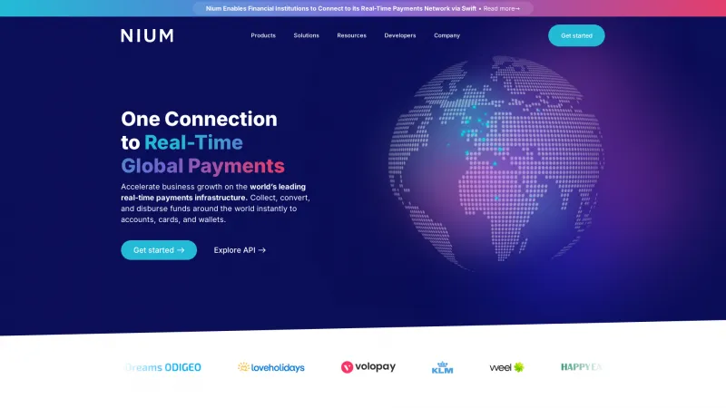 Homepage of NIUM