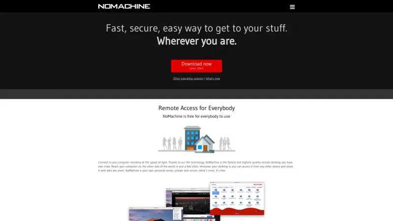 Homepage of NoMachine