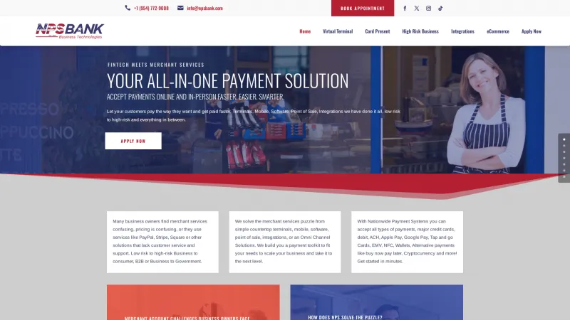 Homepage of Nationwide Payment Systems