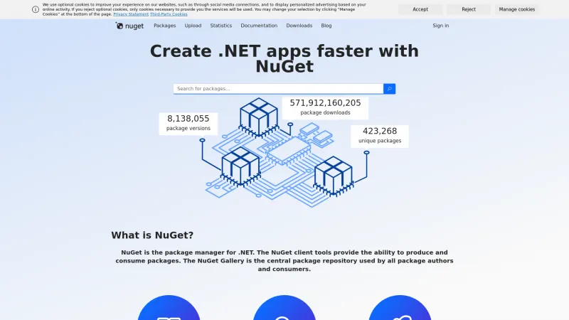 Homepage of NuGet