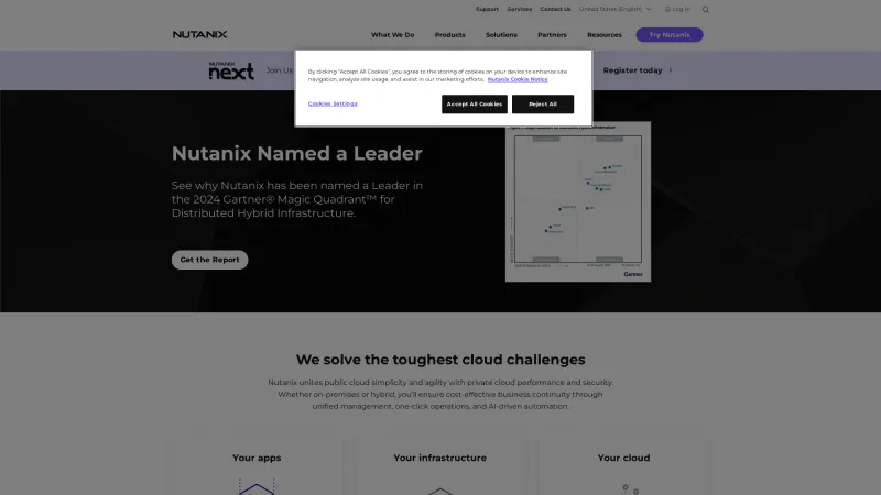 Homepage of Nutanix Cost Governance