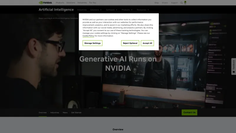 Homepage of NVIDIA AI Foundations