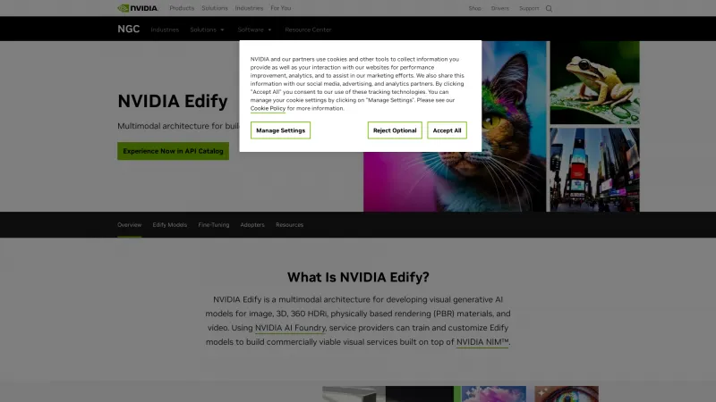 Homepage of NVIDIA Picasso