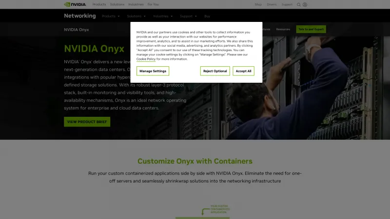 Homepage of NVIDIA Onyx