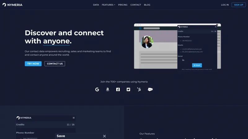 Homepage of Nymeria