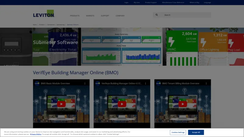 Homepage of Building Manager Online