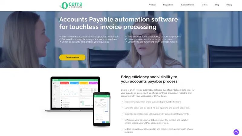 Homepage of Ocerra