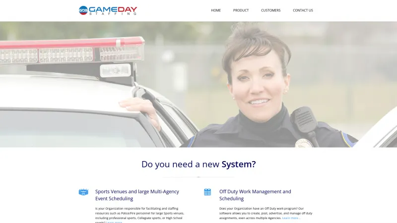 Homepage of Off Duty System