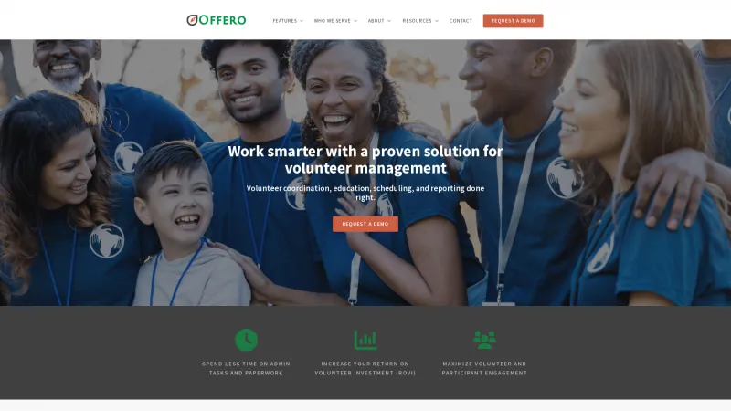 Homepage of Offero