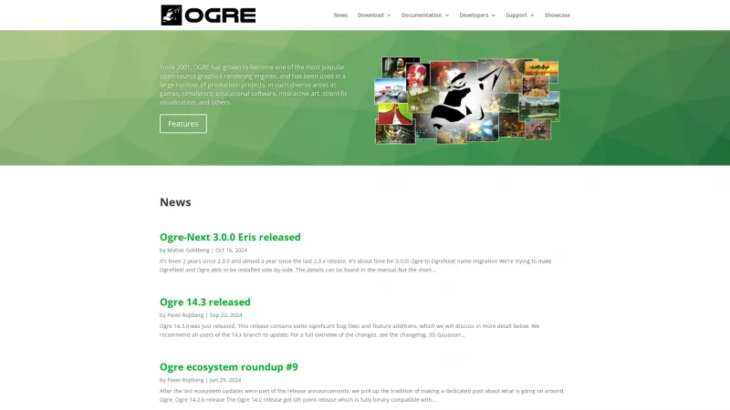 Homepage of OGRE