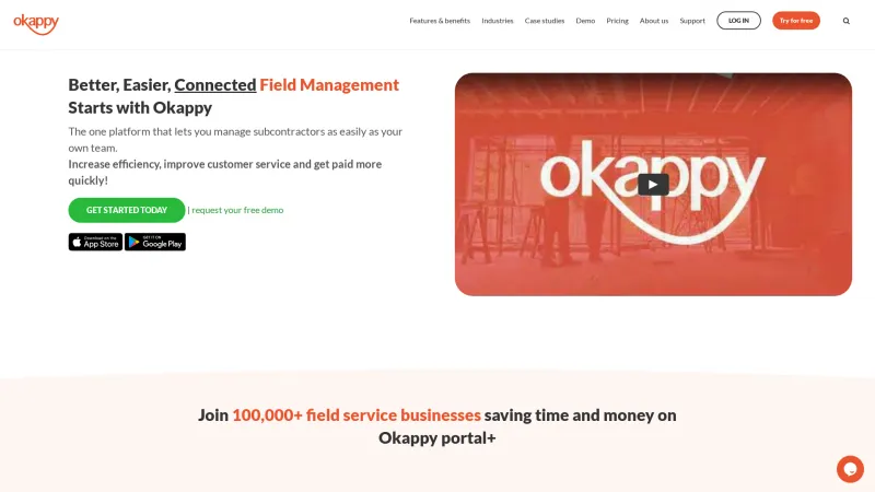 Homepage of Okappy