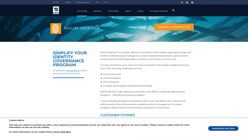 Homepage of RAC/M Identity