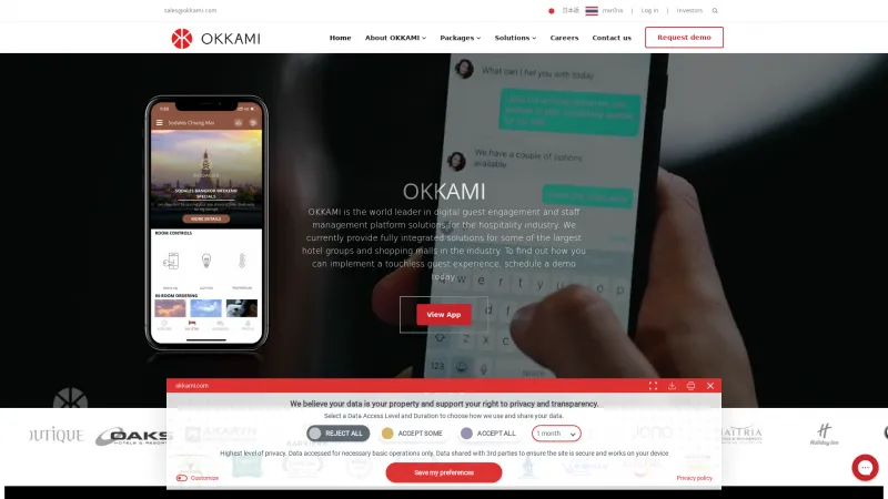 Homepage of OKKAMI