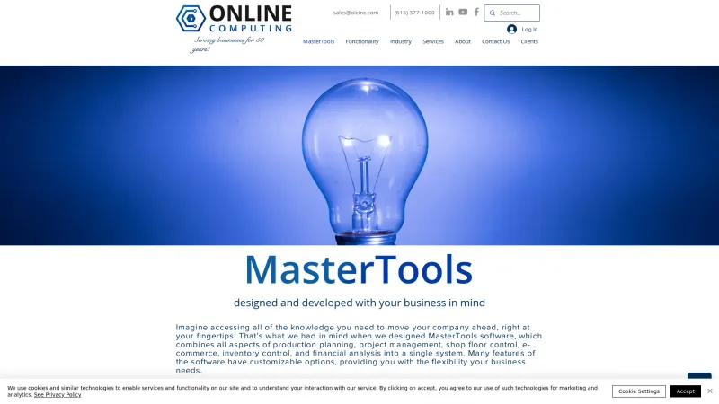 Homepage of MasterTools