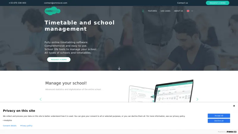 Homepage of Omniscol