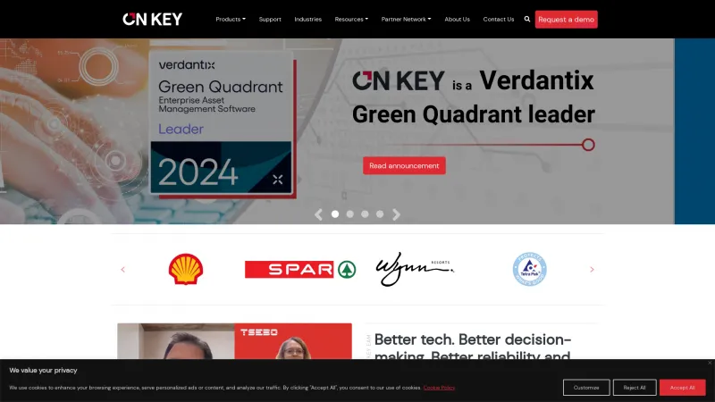 Homepage of On Key