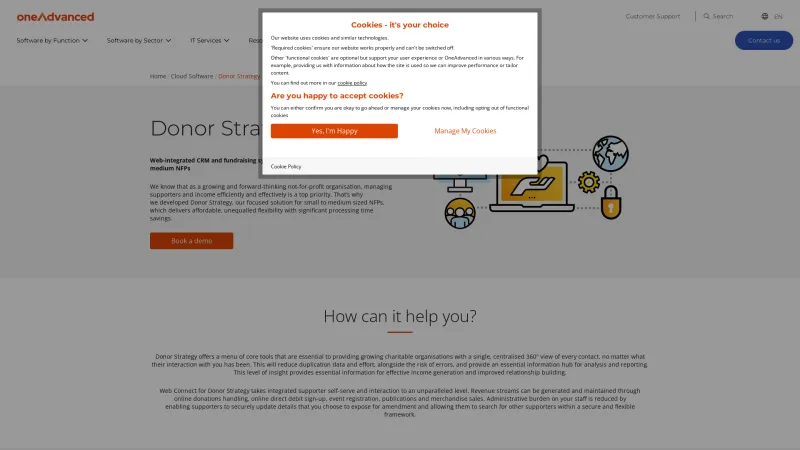 Homepage of Donor Strategy