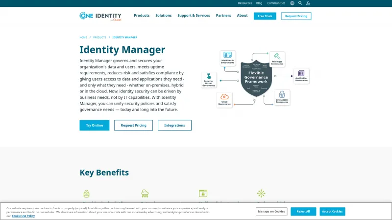 Homepage of One Identity