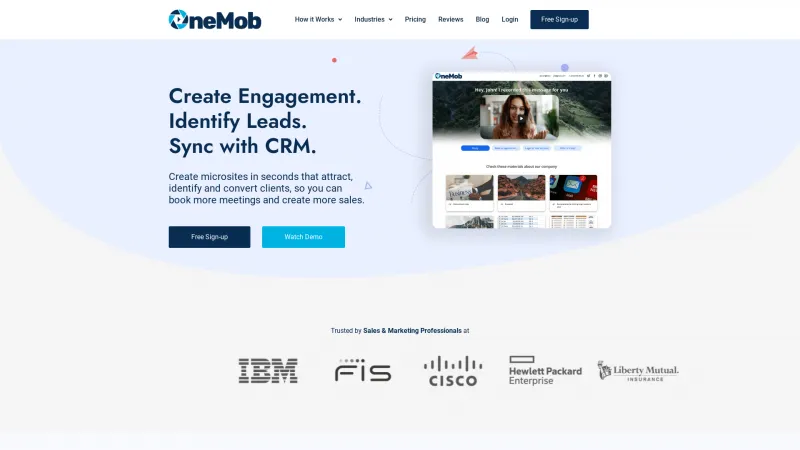 Homepage of OneMob