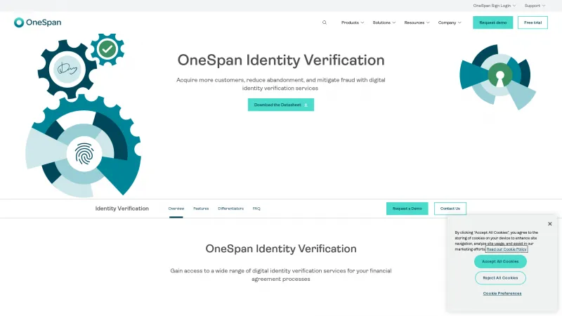 Homepage of OneSpan Identity Verification