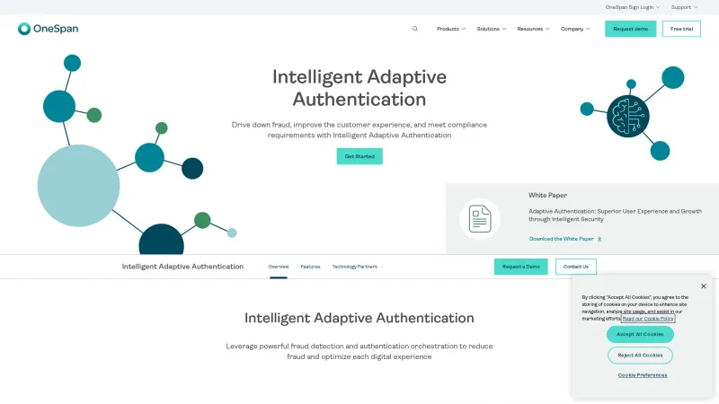 Homepage of OneSpan Risk Analytics