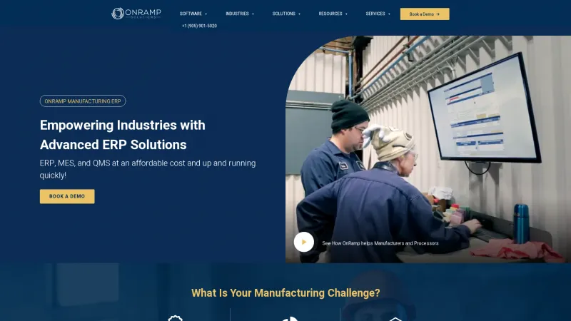 Homepage of OnRamp Solutions