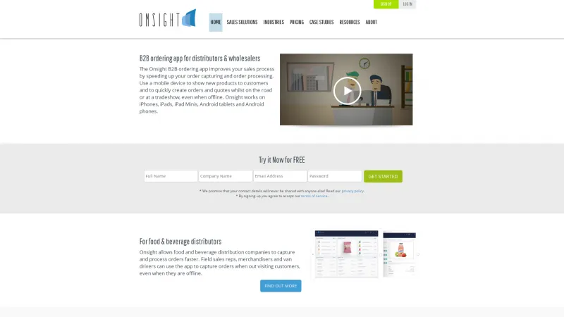 Homepage of Onsight