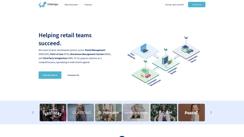 Homepage of Ontempo Store