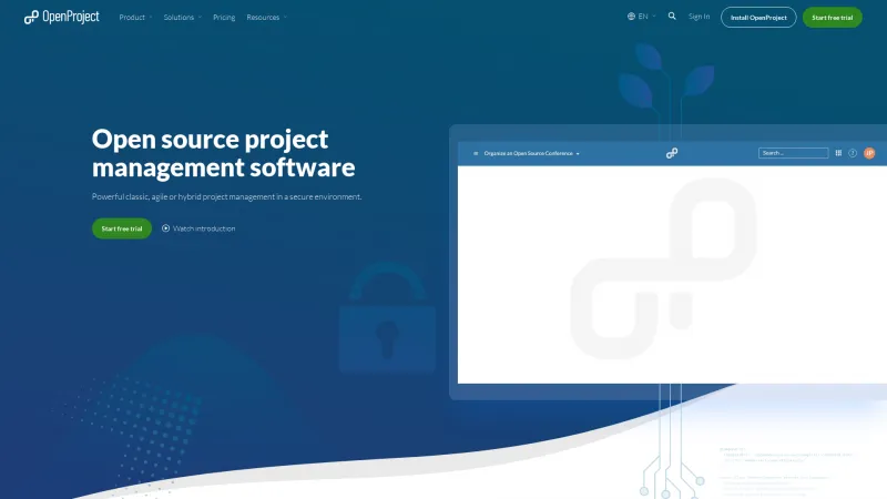 Homepage of OpenProject