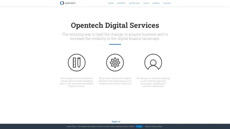 Homepage of OpenPay