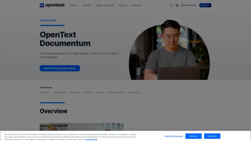 Homepage of OpenText Documentum