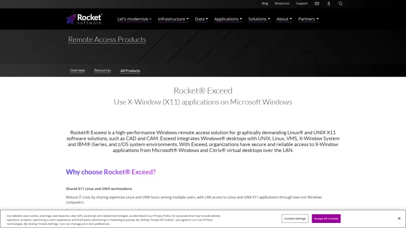 Homepage of OpenText Exceed