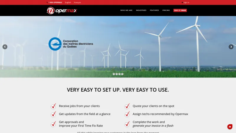 Homepage of Opermax