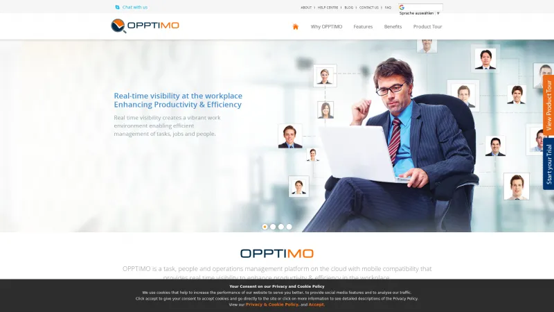 Homepage of OPPTIMO