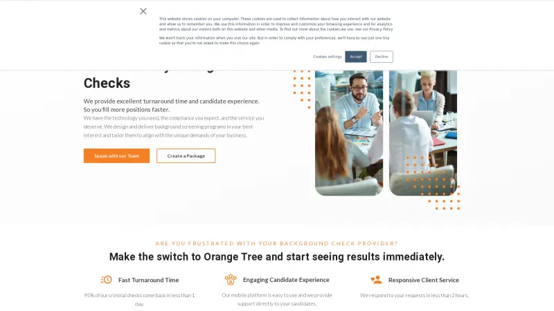 Homepage of Orange Tree