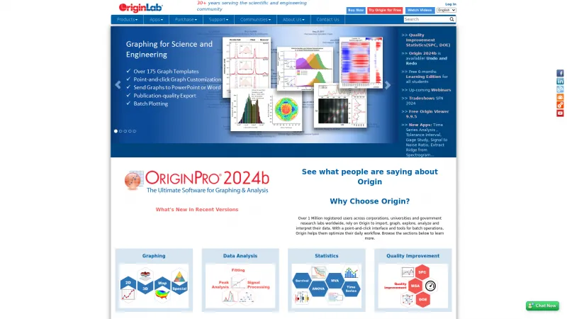 Homepage of OriginPro