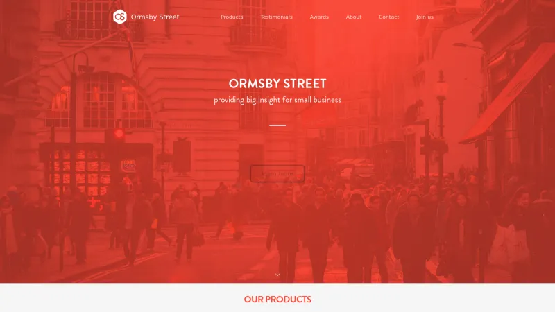 Homepage of Ormsby Street