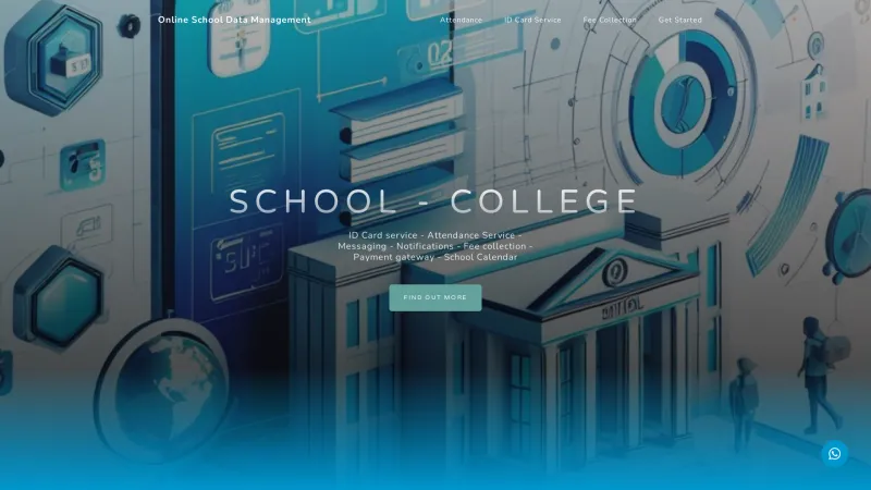 Homepage of Online School Data Management