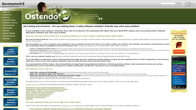 Homepage of Ostendo