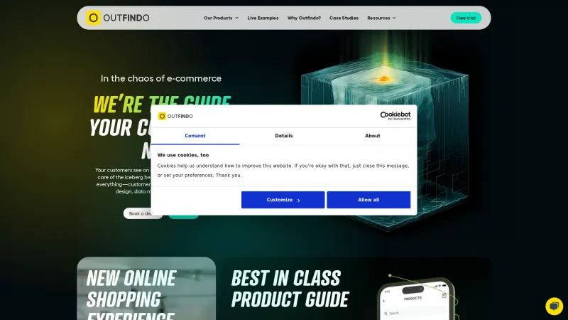 Homepage of Outfindo