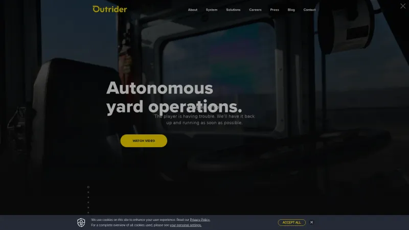 Homepage of Outrider