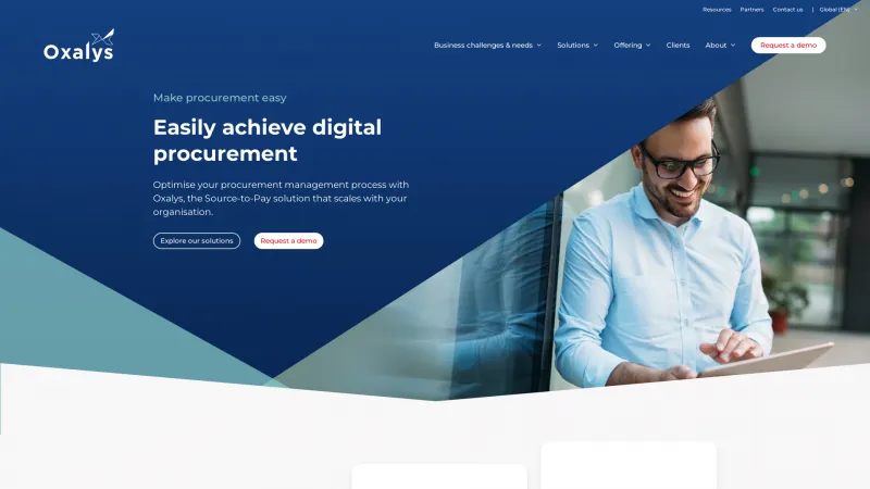 Homepage of Oxalys